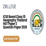 ICSE Board Class 10 Geography Thailand HGT Paper 2 Question Paper 2026 with Solutions